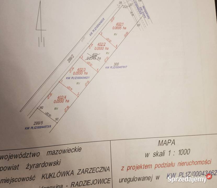 Kuklówka Zarzeczna działka budowlana mazowieckie Wiskitki sprzedam