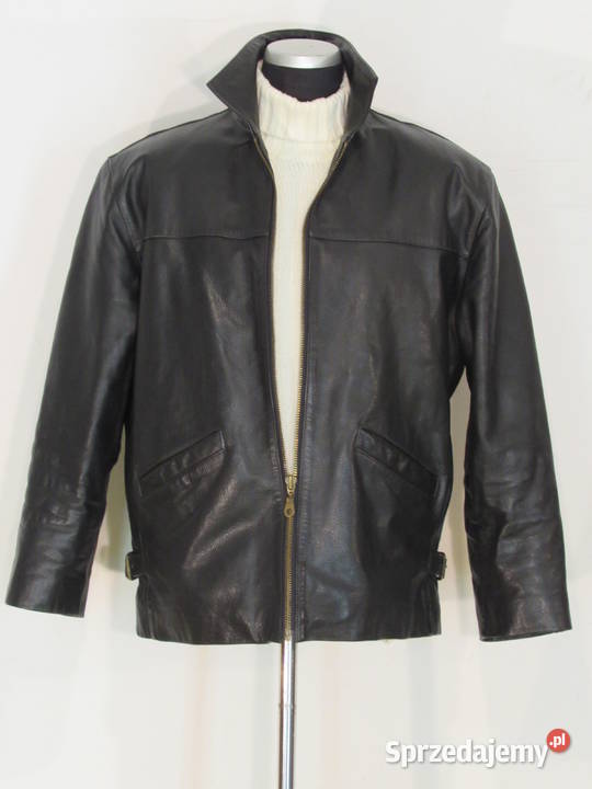 KURTKA SKÓRZANA MĘSKA GRUBA BAWOLA SKÓRA Biała