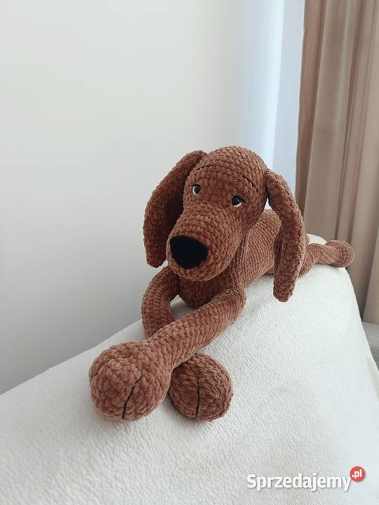 Maskotka pies szydełko handmade Wrocław