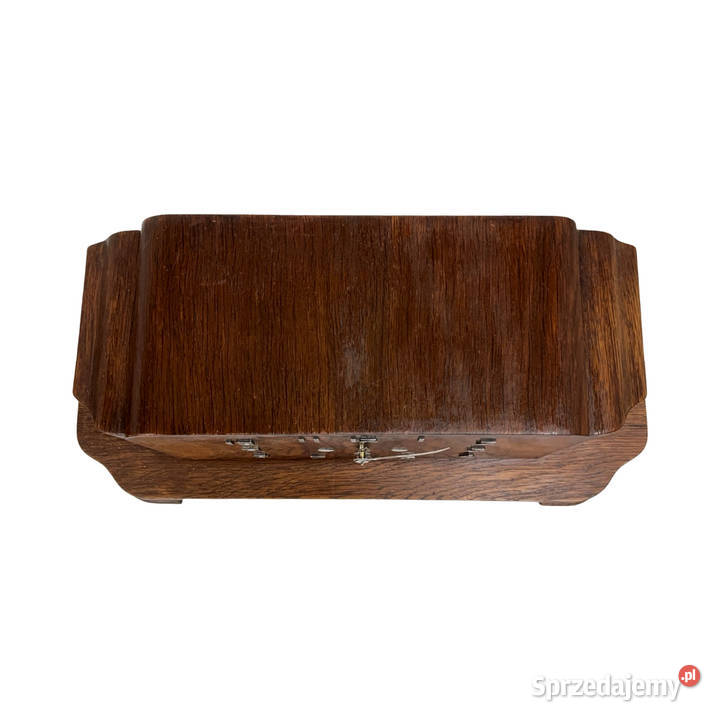 Zegar kominkowy Art Deco fornir orzechowy Antyki Warszawa