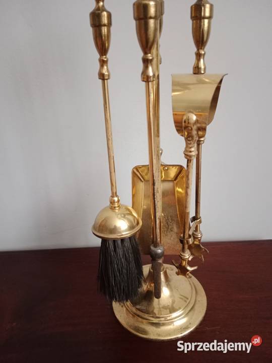 Mosiężny zestaw kominkowy Miejsce Piastowe