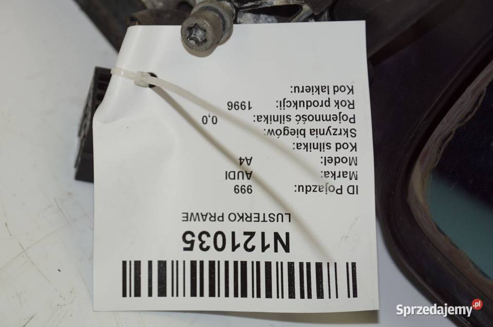 A4 LUSTERKO PRAWE osobowe Pozostałe kujawsko-pomorskie Lipno