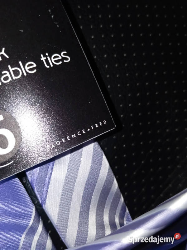 Krawat Męski Liliowo Biały Śliski Florence Nowy kujawsko-pomorskie Bydgoszcz sprzedam