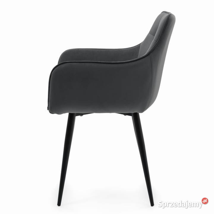 Szare Krzesło Tapicerowane Quattro Wysyłka 24H wielkopolskie Tarchały Małe