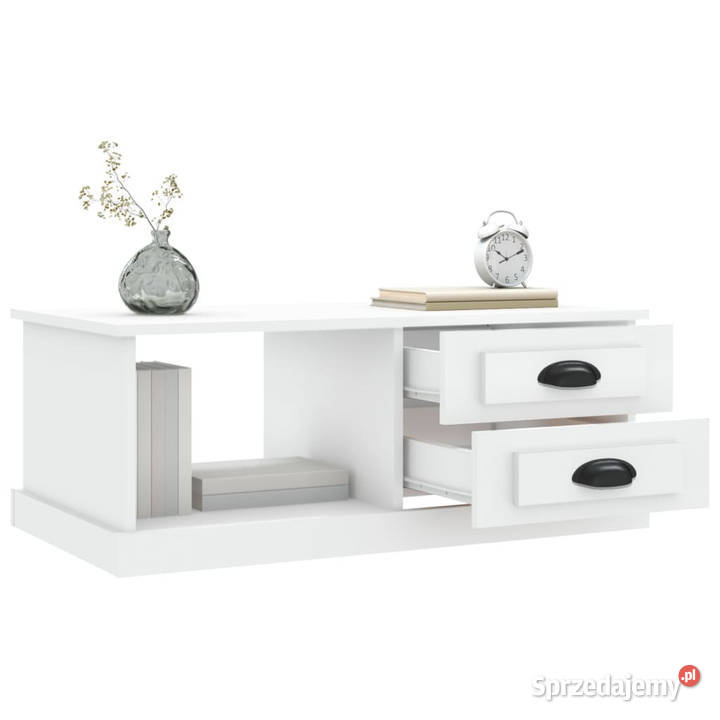 Stolik kawowy biały 90x50x35 materiał Warszawa