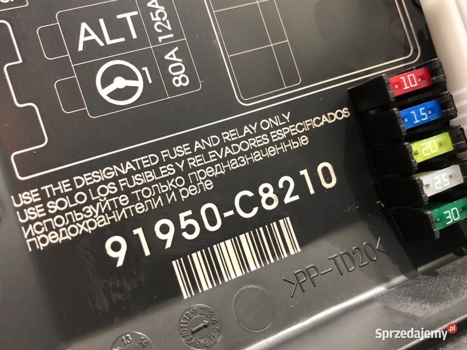 SKRZYNKA BEZPIECZNIKÓW HYUNDAI i20 II 91950C8290 podkarpackie