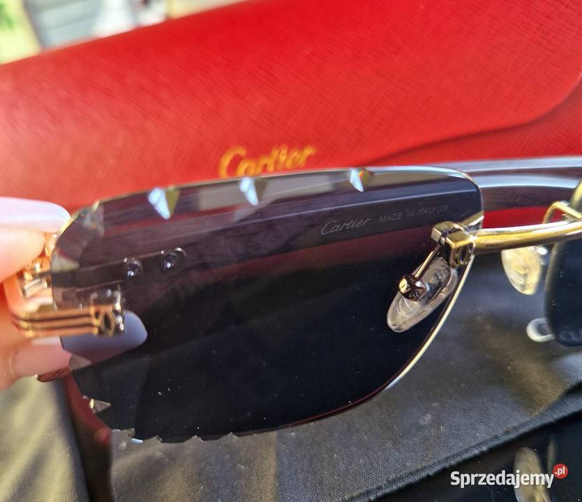 Okulary Cartier szkła szlif brąz z fioletem Września