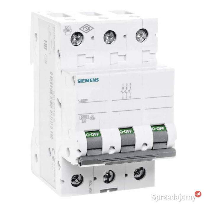 Wyłącznik nadprądowy SIEMENS B63 3F