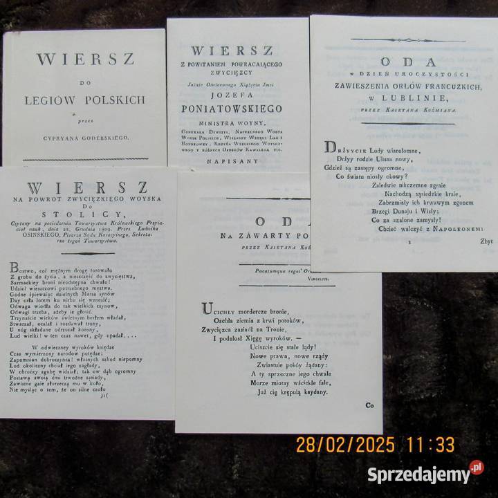 Teka z ulotną poezją doby napoleońskiej 18051814 Bychawka Trzecia