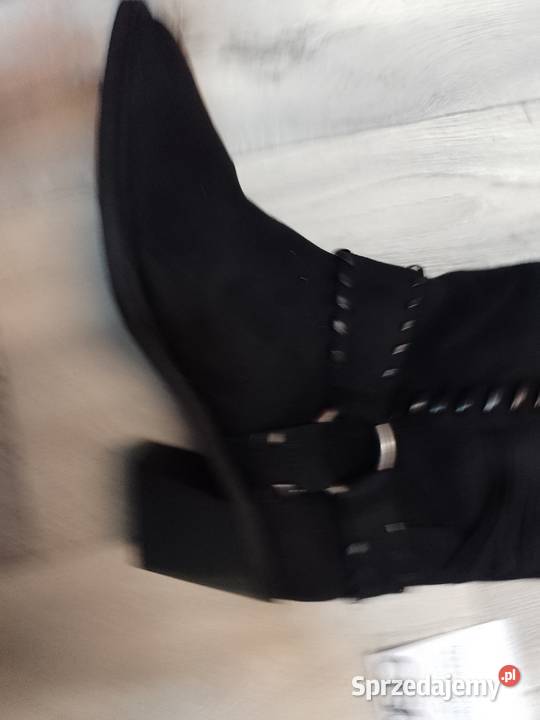 42 ASOS Design Czarne kozaki kowbojki z małopolskie Kraków