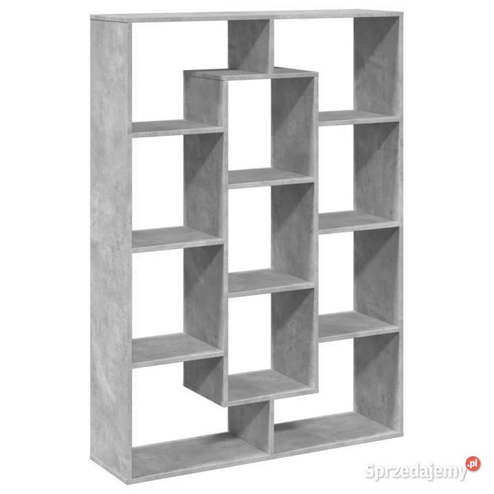 Regał szarość betonu 102x29x143 materiał Warszawa