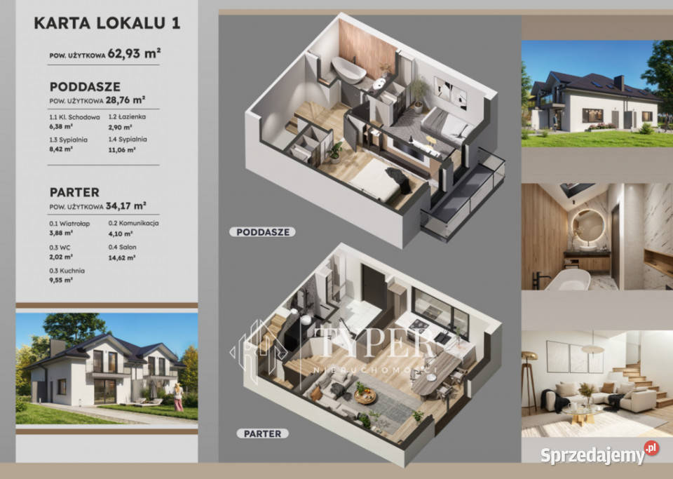 Nowe mieszkania w Koszycach Wielkich 62.93m2 Koszyce Wielkie