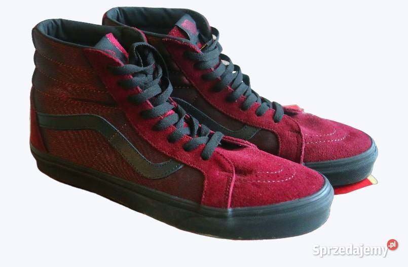 Buty Vans Sk8hi wysokie bordowe zamsz unikat r Vans Gdańsk sprzedam