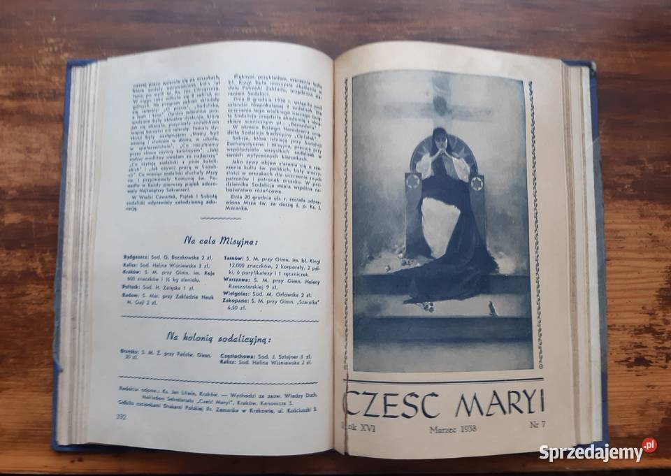 Cześć Maryi Rocznik Solidacyj Mariańskich 193738 Poznań
