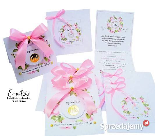 Zaproszenia z okazji I Komunii Św Aniołki Zielona Góra sprzedam