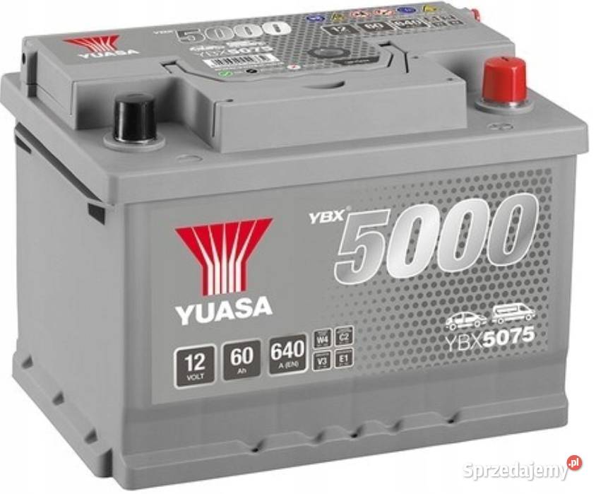 Akumulator Yuasa YBX5000 12V 60Ah 640A osobowe Jelcz-Laskowice sprzedam