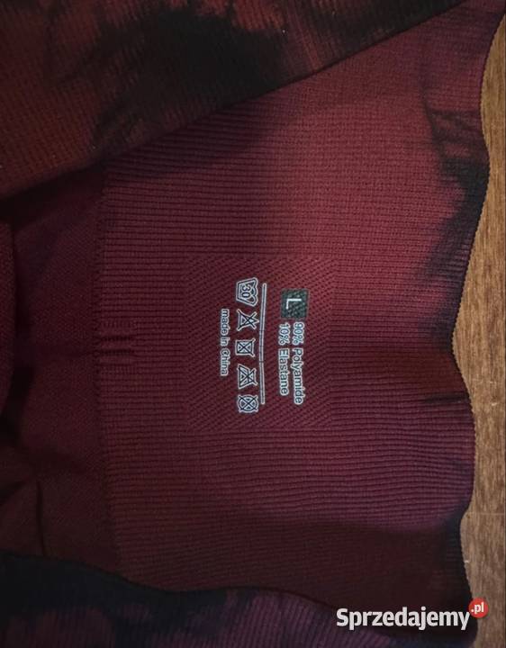 Bordowe leginsy sportowe tie dye bezszwowe Warszawa