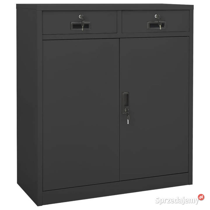 Szafka biurowa z doniczką antracytowa 90x40x125 mazowieckie Warszawa