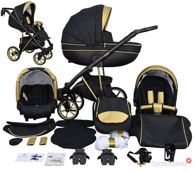 NOWY Złoty Wózek Dziecięcy Fabero Gold 3w1 Warszawa
