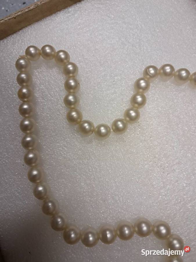 naszyjnik z prlu perły stan długość 100