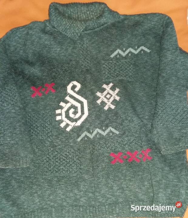 Sweter męski zielony LPółgolf Rozmiar L