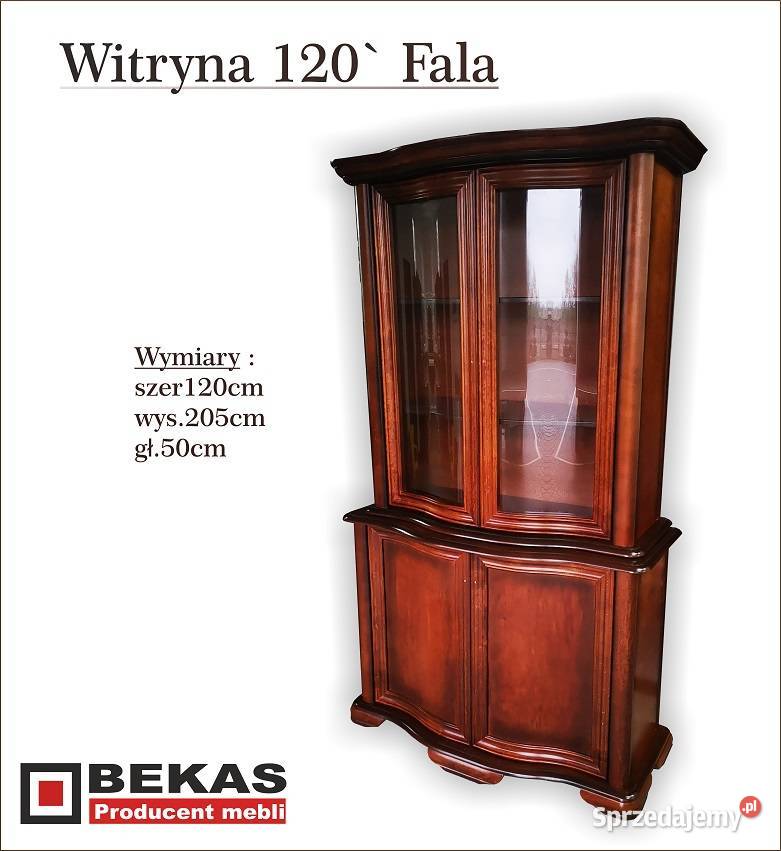 Promo Stylowa Witryna Giętymi Frontami z Litego 50cm Opole