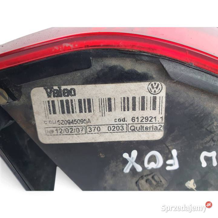 LAMPA LEWA VW FOX 20032009 tylna tylnia Lewy tył lubelskie Chełm sprzedam