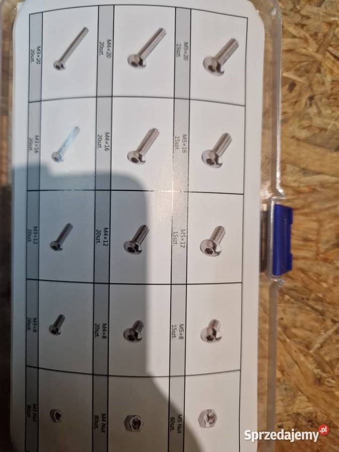 ZESTAW 440 ŚRUB 6KĄTNE HEX ZE STALI NIERDZEWNEJ Głogowa