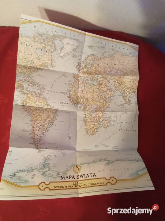 Mapa świata National Geographic 125 lecie Warszawa sprzedam