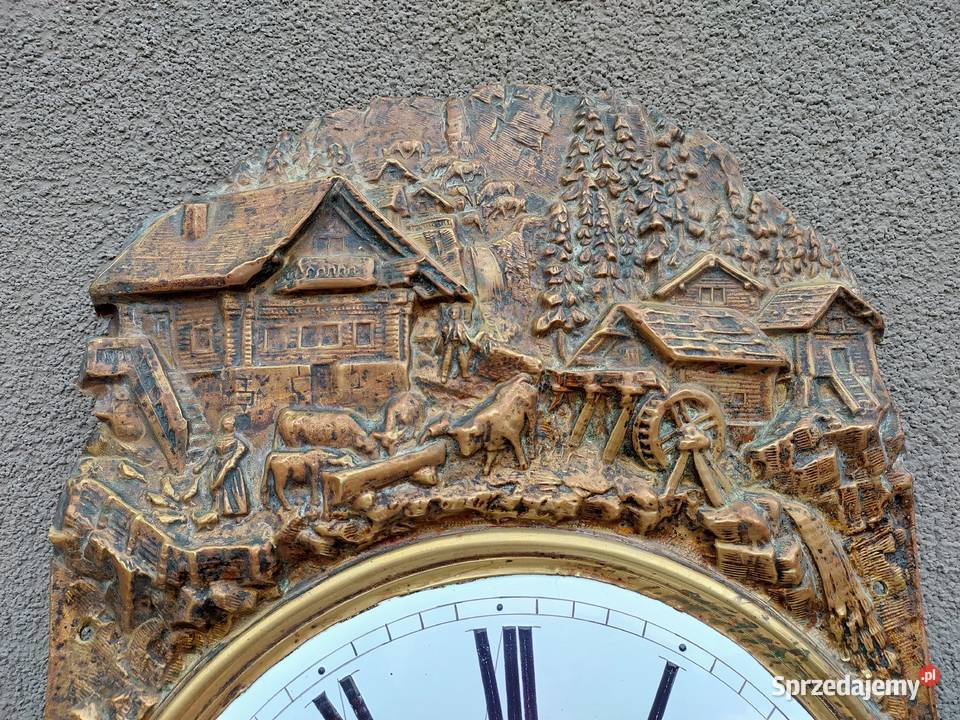 T124 Tarcza starego zegara comtoise otwory