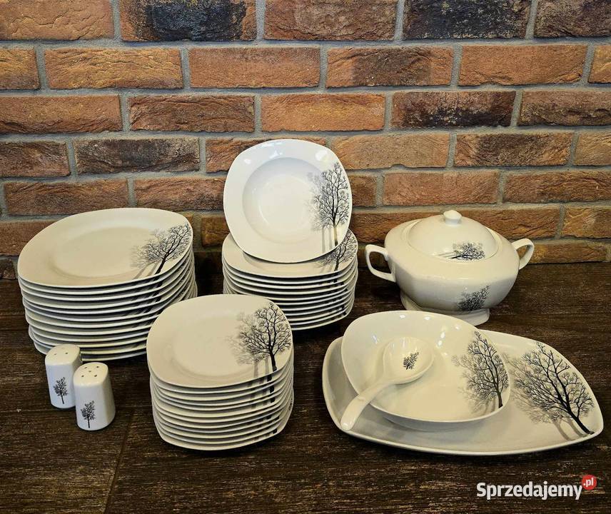 Serwis obiadowy 43el vc442 vc460 drzewa Zastawa stołowa Szczecin
