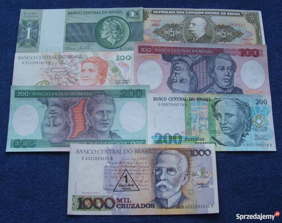 BRAZYLIA Kolekcjonerskie Banknoty Zestaw 7 sztuk Katowice