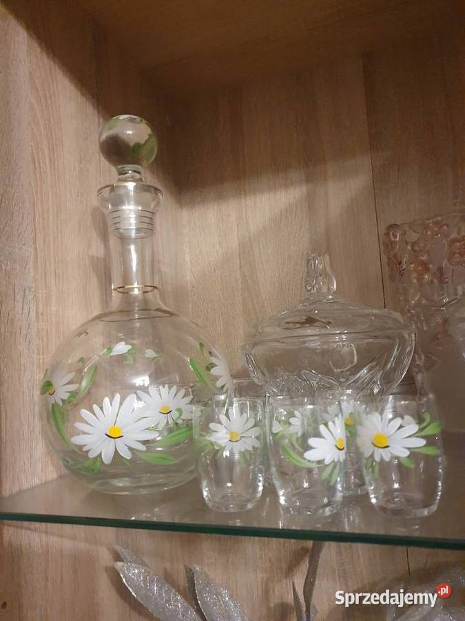 Stare szkło karawka Porcelana i szkło