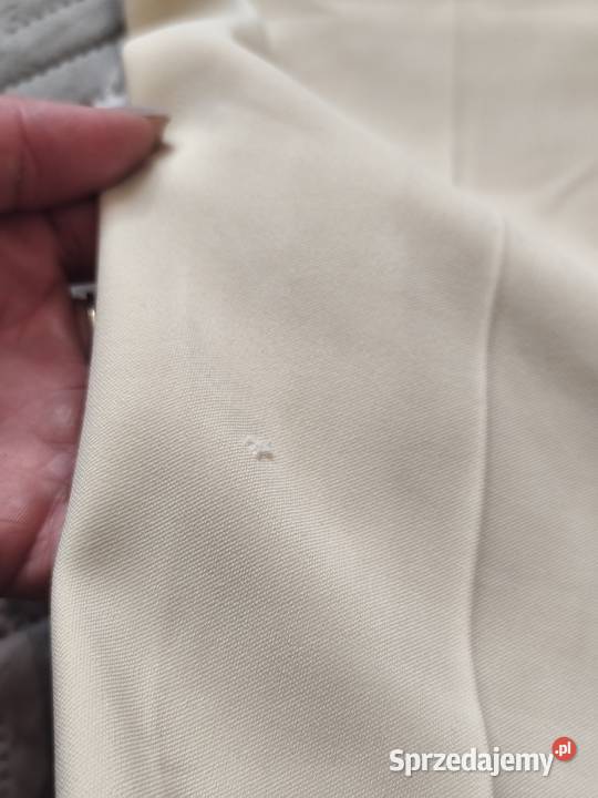 Spodnie kremowe materiałowe rozmiar 38 M Chełm