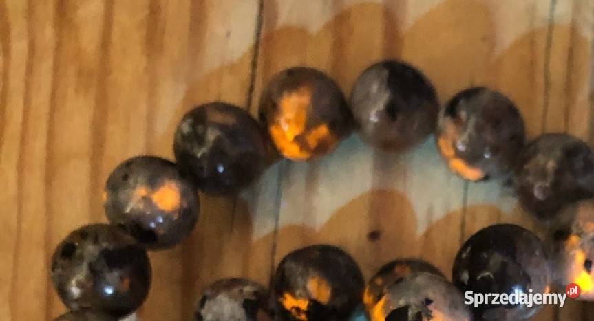 Bransoletka regulowana wilk stal kamień Biżuteria dla Panów