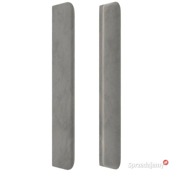 Zagłówek do łóżka z LED jasnoszary 203x16x118128 Ramy i stelaże