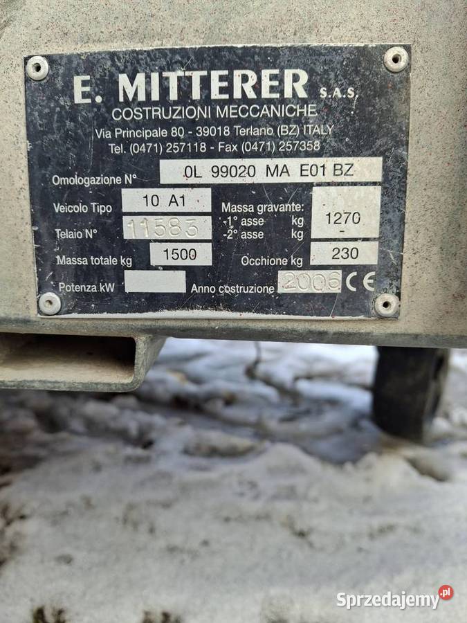 Opryskiwacz sadowniczy Mitterer 1100 lubelskie