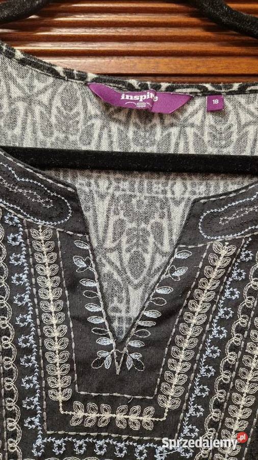 Tunika indyjska size plus 18 szaro niebieska w Lublin