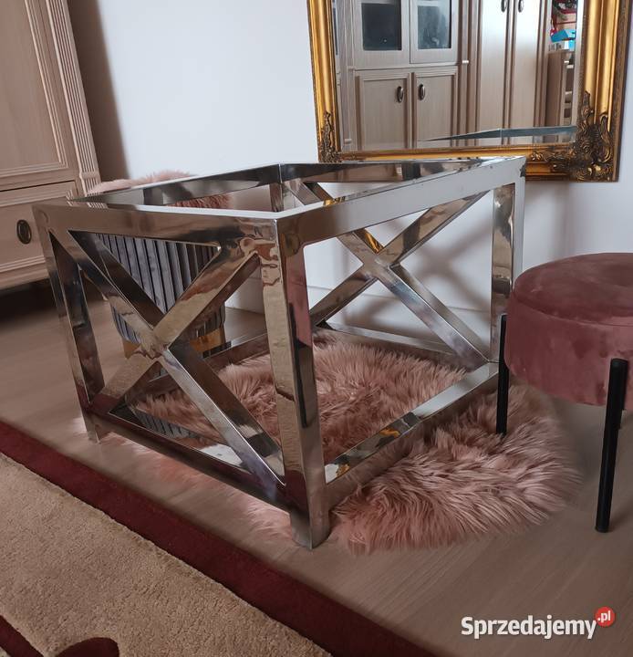 Elegancki stelaż pod stolik kawowy glamour stal warmińsko-mazurskie Biskupiec
