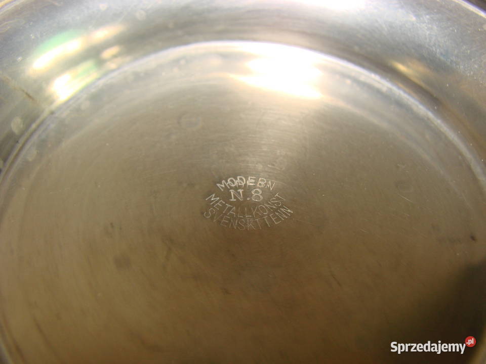 Modern Metallkunst Svenskt tenn cynowy puchar Pruszcz Gdański