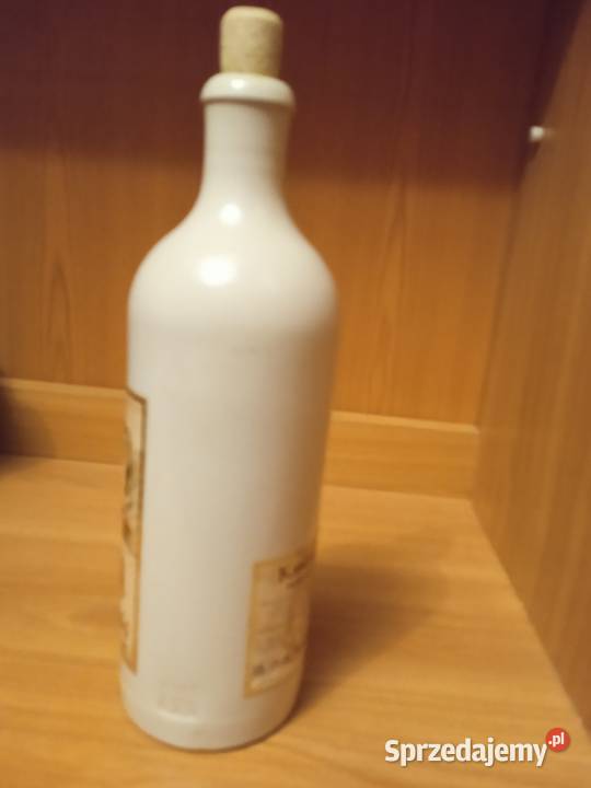 Ciekawa butelka ceramiczna sygnowana Mirostowice Koźminek