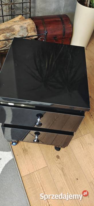 Szafka nocna nakastlik 30x30 białyczarny połysk małopolskie Nowy Sącz