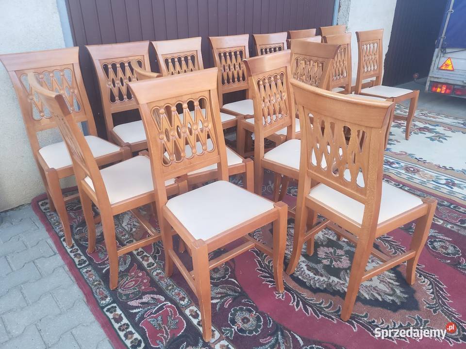 Stylowe solidne krzesła włoskie 16 sztuk Sypniewo
