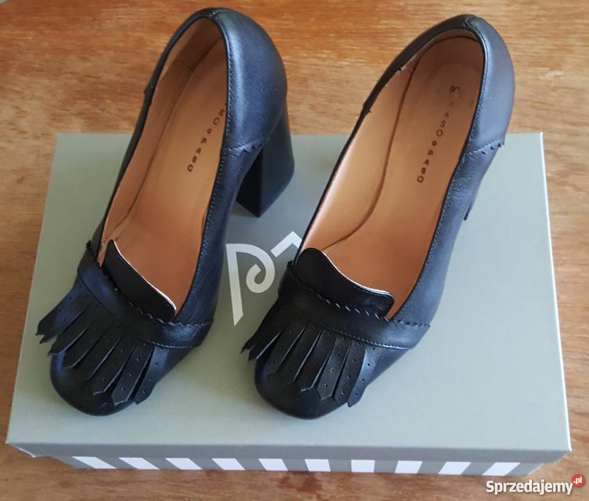 Czarne czółenka Paso a Paso Perla black rozmiar Czółenka