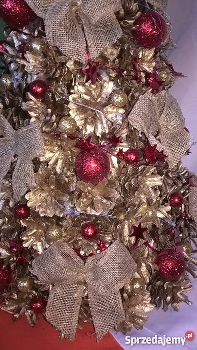 choinka drzewko szyszki lampki LED 40 Dekoracje i ozdoby Sierpc