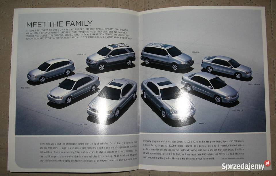 KIA 2004 Model Line prospekt katalog Kępice