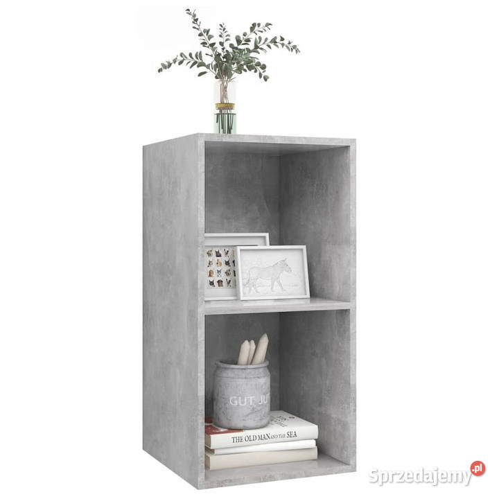 Wisząca szafka pod TV szarość betonu 37x37x72 Warszawa