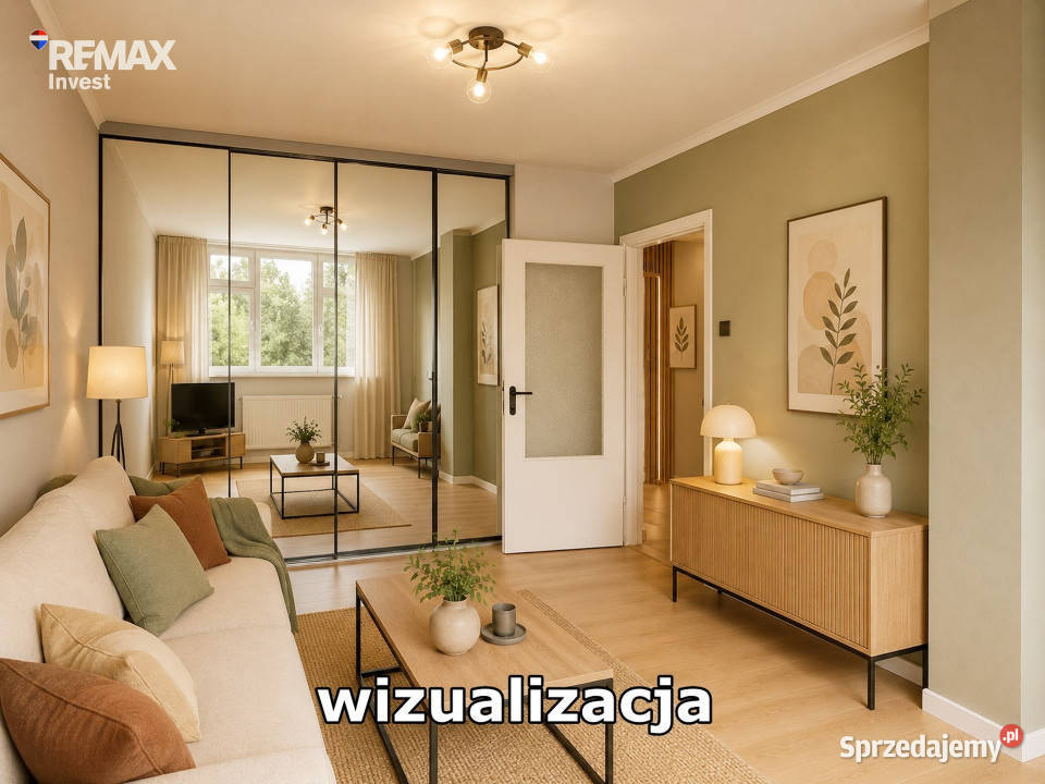 Balkon zieleń i centrum miasta Cieszyn