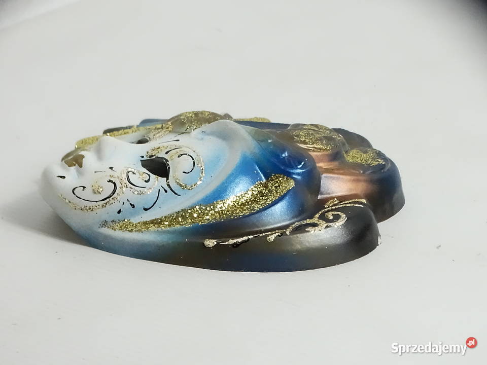 Wenecka maska ceramiczna ścienna ozdobna Hand Biłgoraj