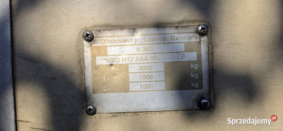 Przyczepa Ciężarowa Bockmann Burtowe i plandeki Woźniki